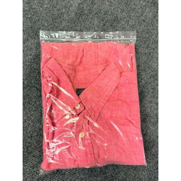 Brooks Brothers Mens 2XLT Tall 1818 The Original Polo Linen Shirt Pink - Picture 7 of 7